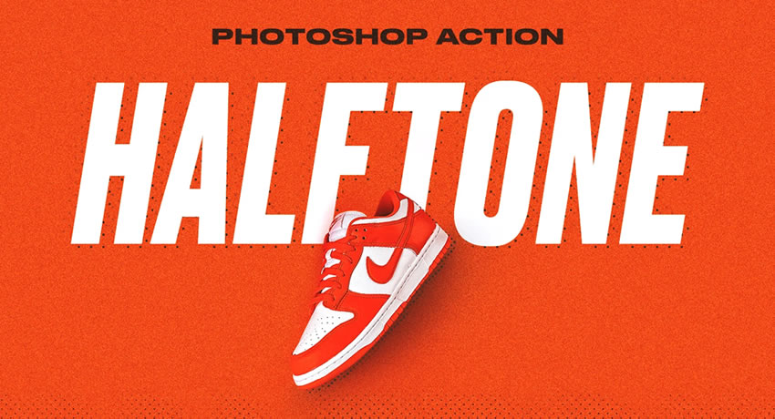 Simple Halftone Photoshop Action Set