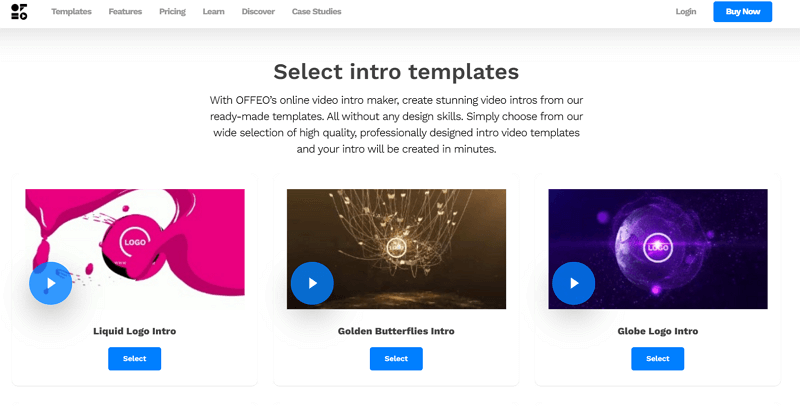 OFFEO intro video templates