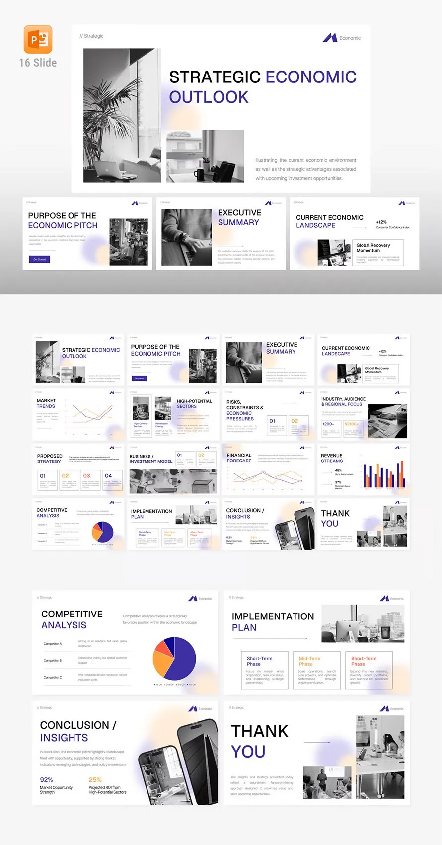 Economy Pitch PowerPoint Template