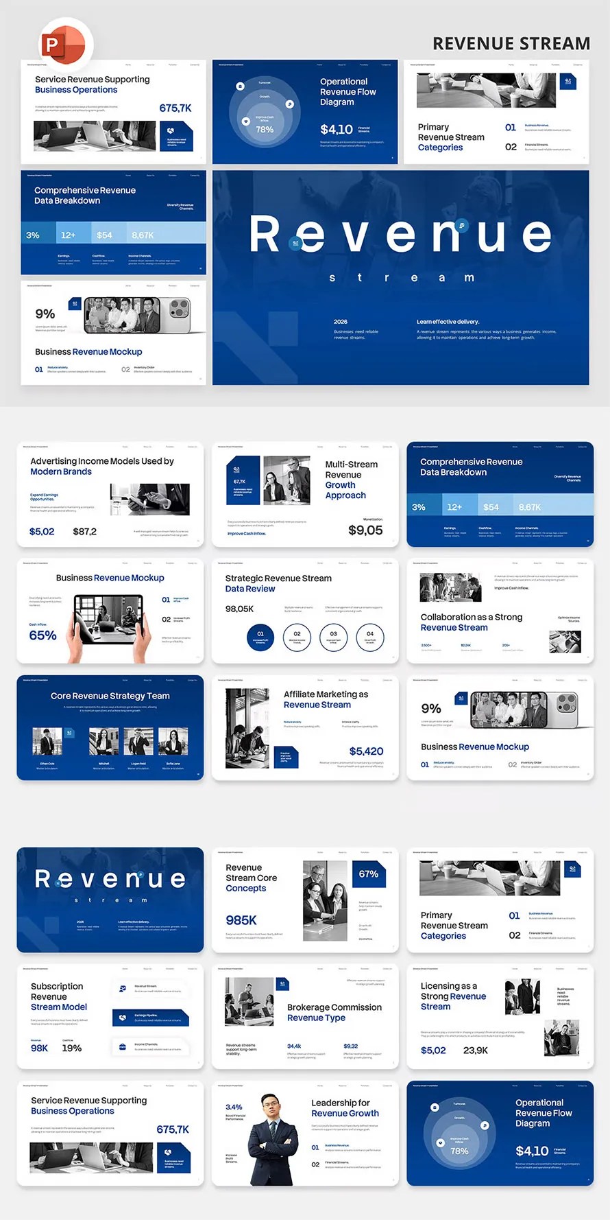 Revenue Report PowerPoint Template
