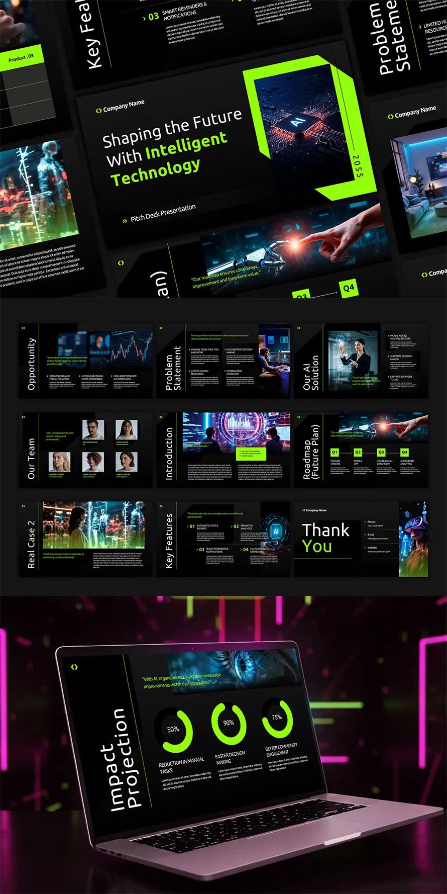 AI Startup Pitch Deck Template