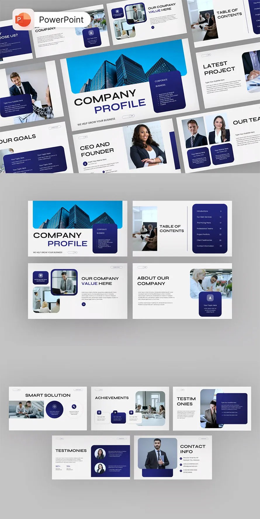 Corvia Company Profile Template