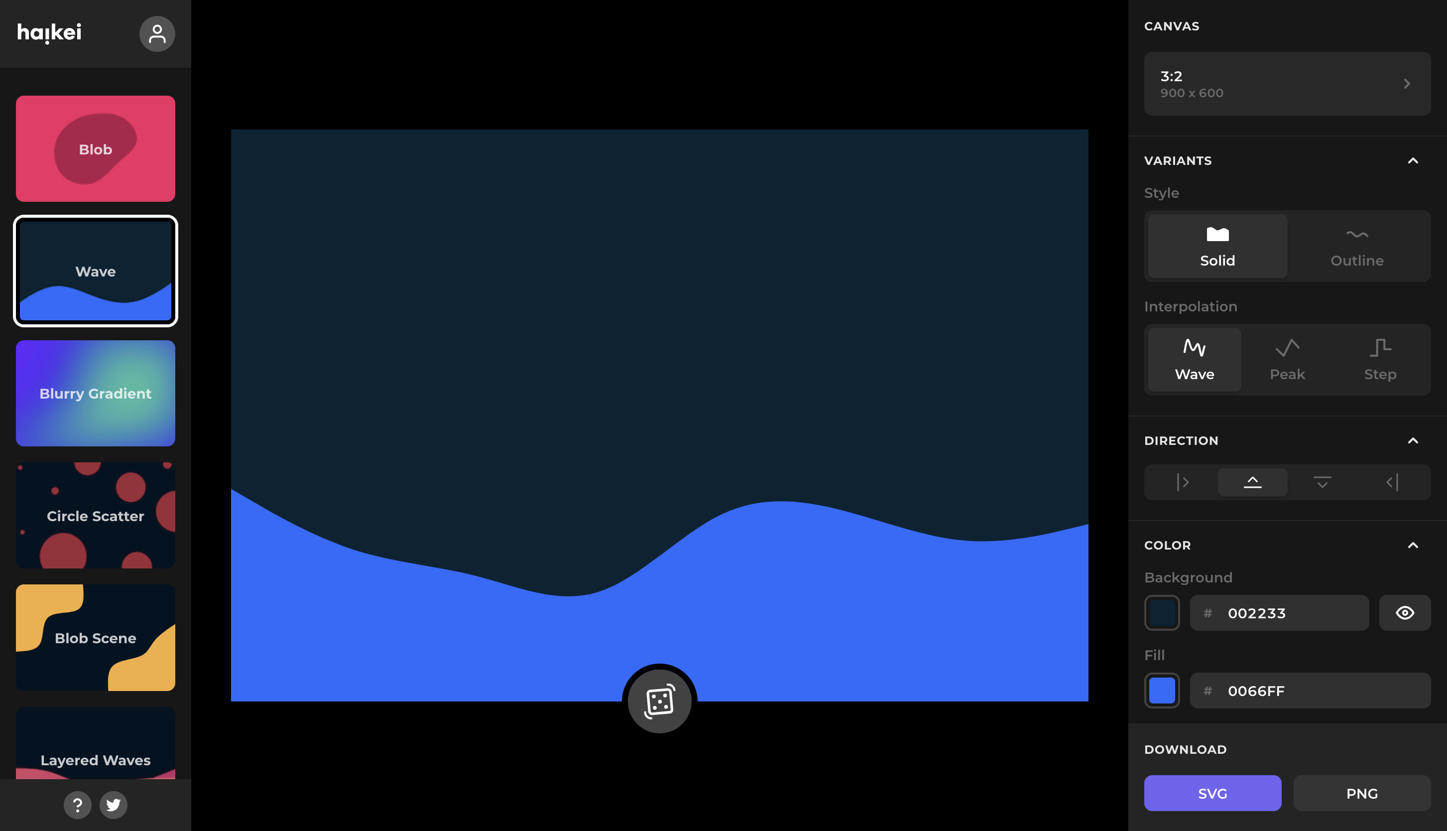 Haikei vector backgrounds and shapes generator