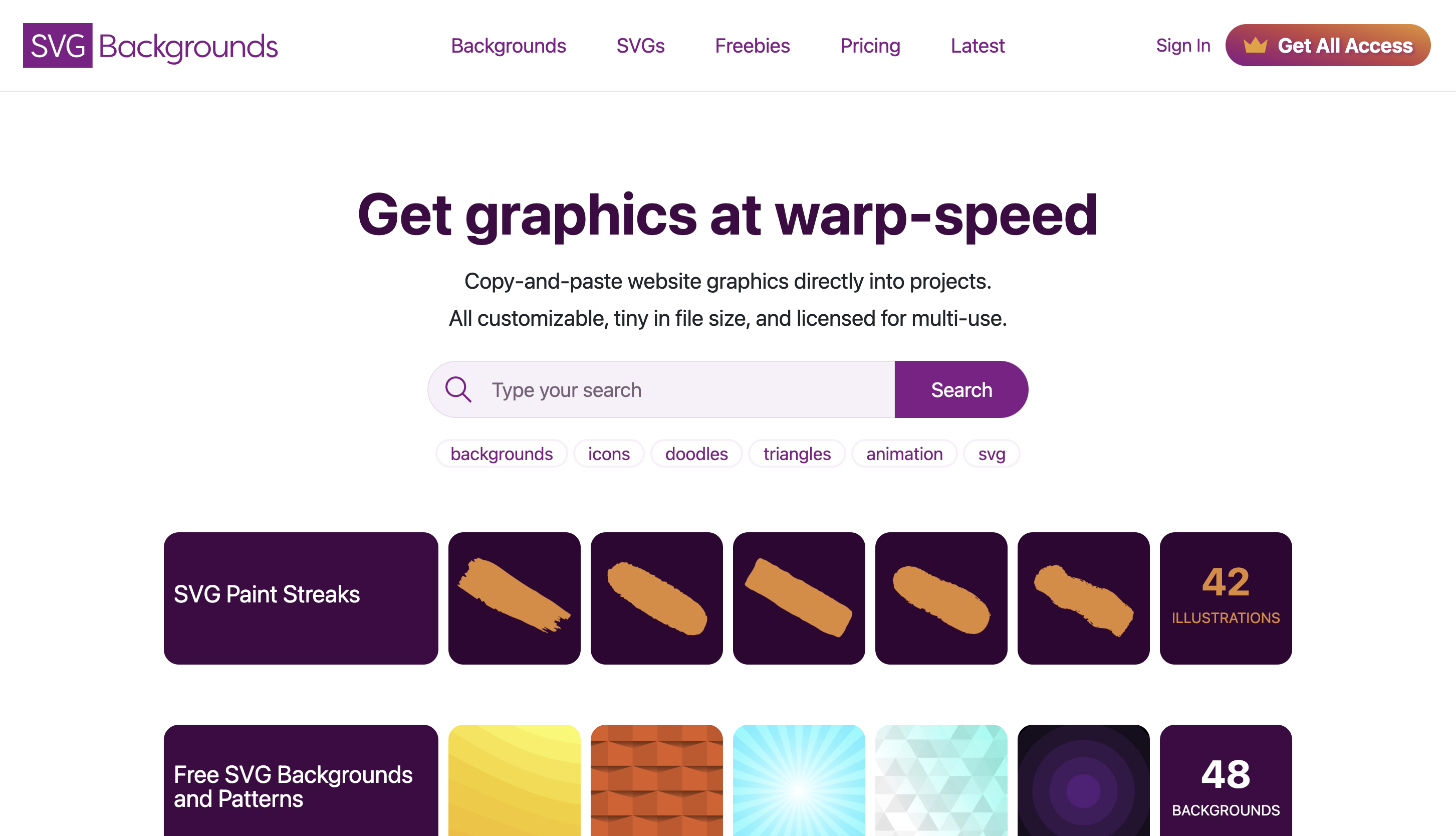 SVG Backgrounds repeatable patterns